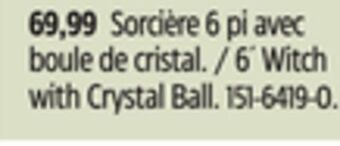 Canadian Tire For living 6' witch with crystal ball offer