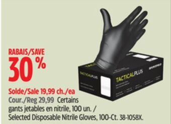 Canadian Tire Selected forcefield disposable nitrile gloves, 100-ct offer