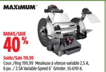 Canadian Tire Maximum 2.5a variable-speed 6 grinder offer