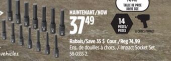 Canadian Tire Maximum impact socket set offer