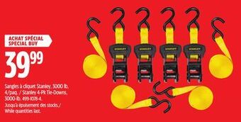 Canadian Tire Stanley 4-pk tie-downs, 3000-lb offer