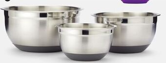 Canadian Tire 3-pc stainless-steel bowl set with non-slip bottom offer
