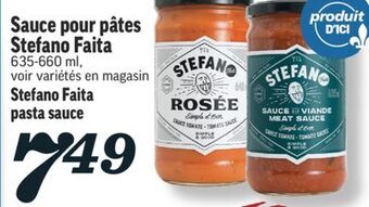Marché Richelieu Sauce pour pâtes stefano faita | stefano faita pasta sauce offer