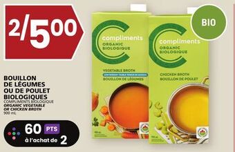Rachelle-Bery Grocery Compliments organic vegetable or chicken broth offer