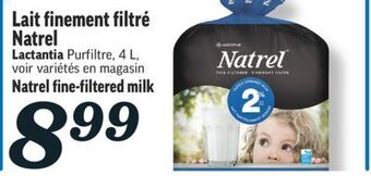 Marché Richelieu Lait finement filtré natrel | natrel fine-filtered milk offer