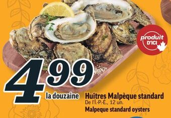 Marché Richelieu Huîtres malpèque standard | malpeque standard oysters offer