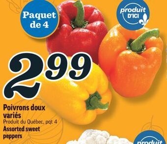 Marché Richelieu Poivrons doux variés | assorted sweet peppers offer