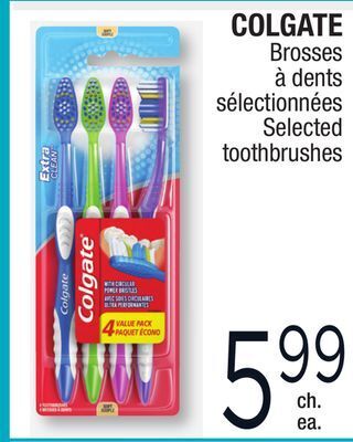 Jean Coutu Colgate selected toothbrushes offer