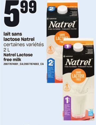 Provigo Lait sans lactose natrel, 2 l offer