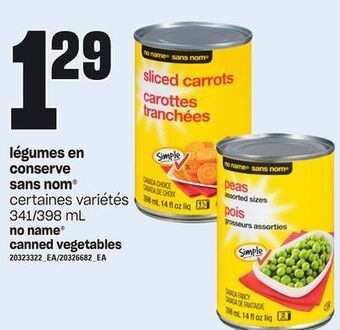 Provigo Légumes en conserve sans nom , 341/398 ml offer