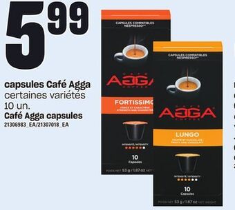 Provigo Capsules café agga, 10 un offer