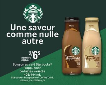 Provigo Boisson au café starbucks , 405/444 ml offer