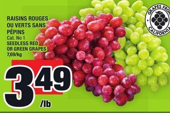 Super C Raisins rouges ou verts sans pépins | seedless red or green grapes offer