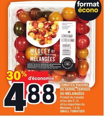 Super C Tomates raisins de serre, cerises ou mélangées | small tomatoes offer