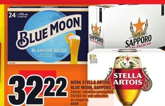 Super C Bière stella artois, blue moon, sapporo | beer offer