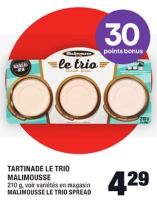 Super C Tartinade le trio malimousse | malimousse le trio spread offer
