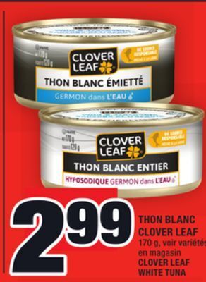 Super C Thon blanc clover leaf | clover leaf white tuna offer