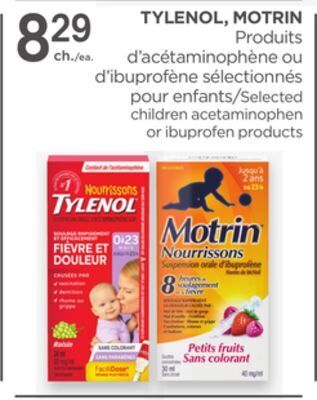 Proxim Tylenol, motrin offer