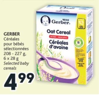 Brunet Gerber céréales pour bébés sélectionnées offer