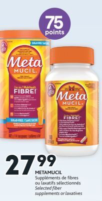 Brunet Metamucil suppléments de fibres ou laxatifs sélectionnés offer