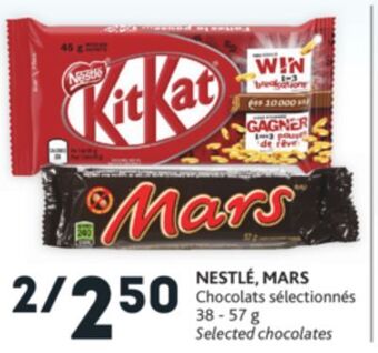 Brunet Nestlé, mars chocolats sélectionnés offer