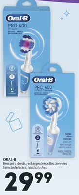 Brunet Oral-b brosses à dents rechargeables sélectionnées offer