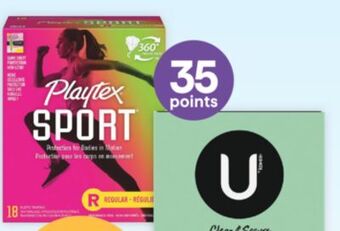 Brunet U by kotex, playtex produits d'hygiène féminine sélectionnés offer