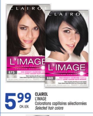 Uniprix Clairol l'image colorations capillaires sélectionnées/selected hair colors offer