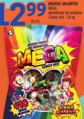 Uniprix Brands unlimited mega assortiment de bonbons / candy mix offer