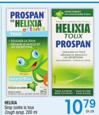 Uniprix Helixia sirop contre la toux, cough syrup offer