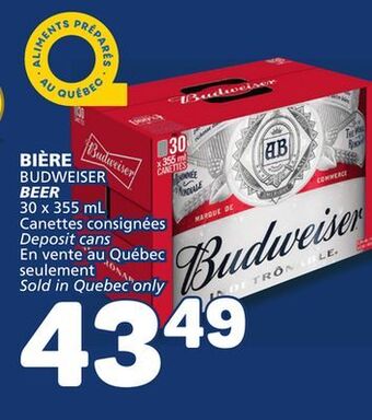Marché Bonichoix Budweiser beer offer