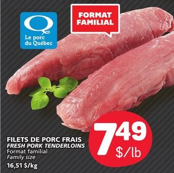Marché Bonichoix Fresh pork tenderloins offer