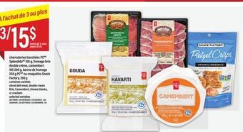 Maxi Charcuteries tranchées pc splendidomd 100 g, fromage brie double crème, camembert 165-200 g, barres de fromage 250 g pcmd ou offer