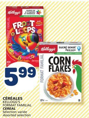 Marché Bonichoix Kellogg's format familial cereal offer