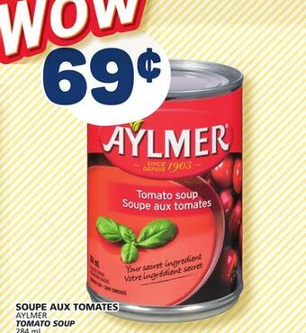 Marché Bonichoix Aylmer tomato soup offer