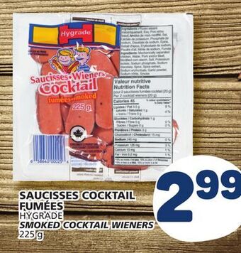 Marché Bonichoix Hygrade smoked cocktail wieners offer