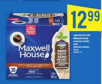 Maxi Capsules de café maxwell house, 30 un offer