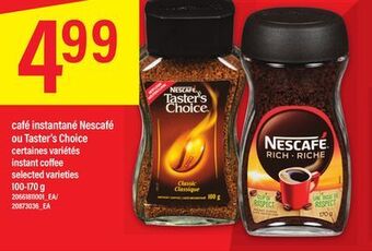 Maxi Café instantané nescafé ou taster's choice, 100-170 g offer