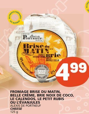Marché Bonichoix Alexis de portneuf cheese offer