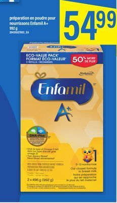 Maxi Préparation en poudre pour nourrissons enfamil a+, 992 g offer