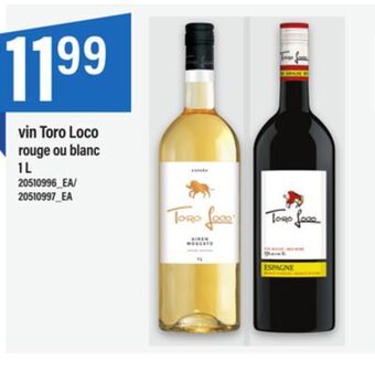 Maxi Vin toro loco rouge ou blanc, 1 l offer