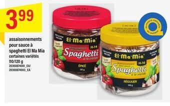 Maxi Assaisonnements pour sauce à spaghetti el ma mia 110/120 g offer