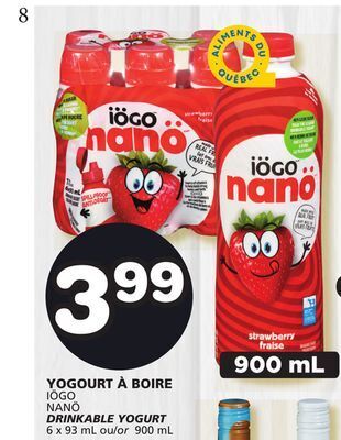 Marches Tradition Iögo nanö drinkable yogurt offer