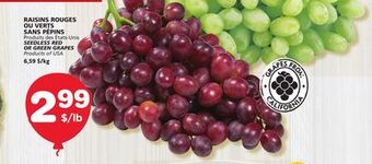 Marches Tradition Seedless red or green grapes offer