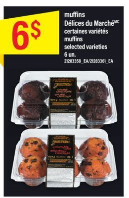 Maxi Muffins délices du marchémc 6 un offer