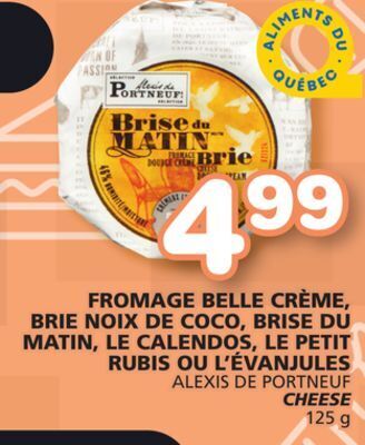 Marches Tradition Alexis de portneuf cheese offer