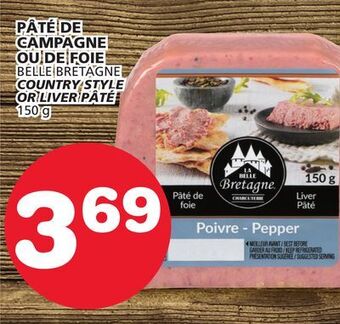 Marches Tradition Belle bretagne country style or liver pâté offer