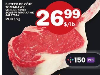Marches Tradition Sterling silver bone-in tomahawk rib steak offer