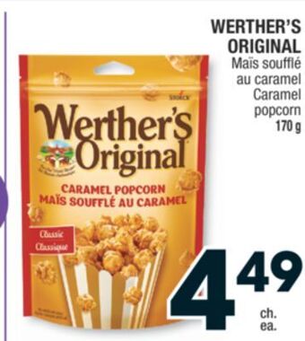 Jean Coutu Werther's original caramel popcorn offer