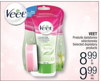 Jean Coutu Veet selected depilatory products offer